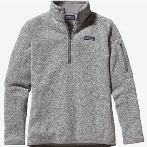 Women’s Patagonia Better Sweater 1/4-Zip Fleece, Birch White, sz S